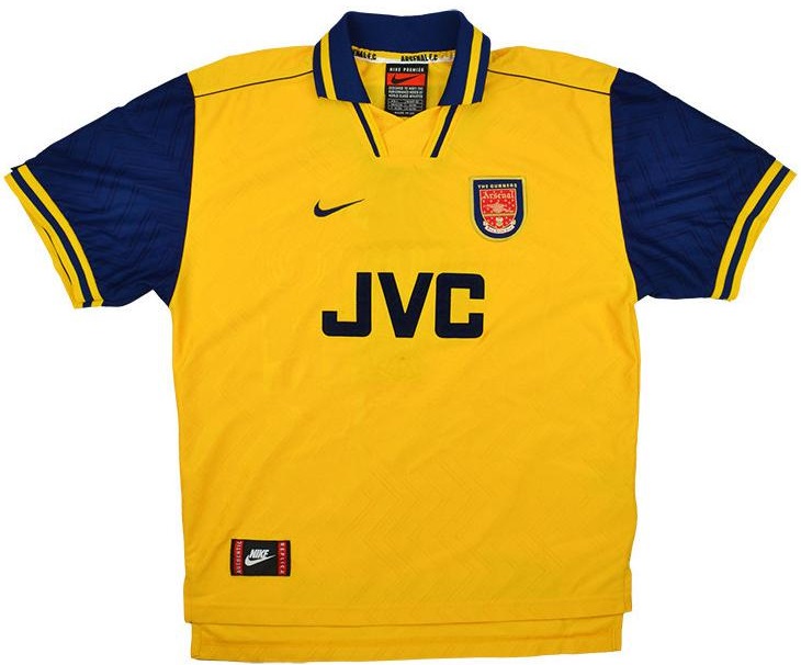Camisa retro Arsenal 1996 1997 II Away jogador